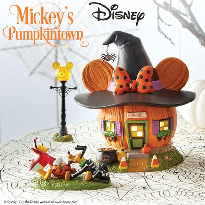 Disney Village Halloween Accessories Donald and Pluto's Tussle Figurine, 2.25 Inch, Multicolor