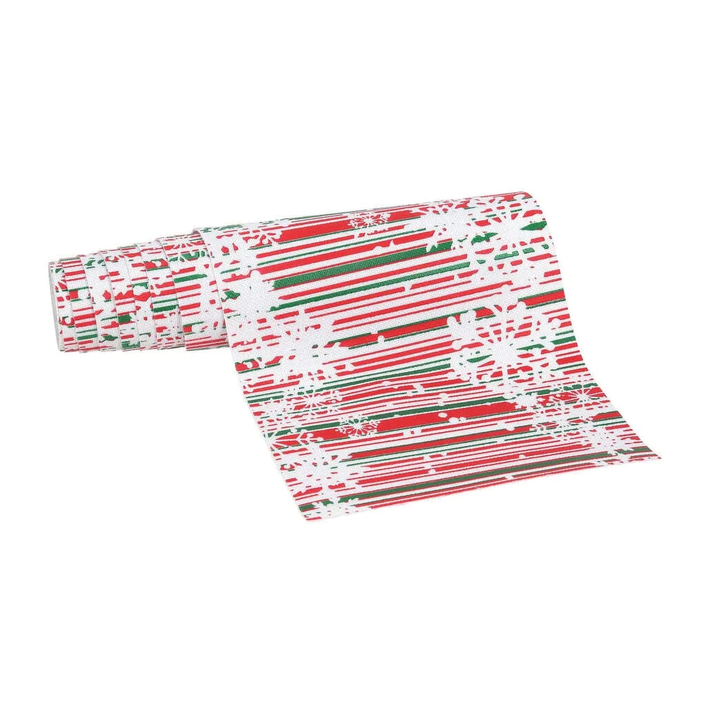 Accessories for Village Collections Christmas Snowflake Striped Street Landscape, 48 Inch, Multicolor