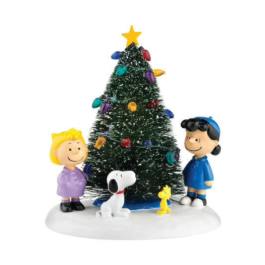 Peanuts Village O' Christmas Tree Accessory Figurine,Green