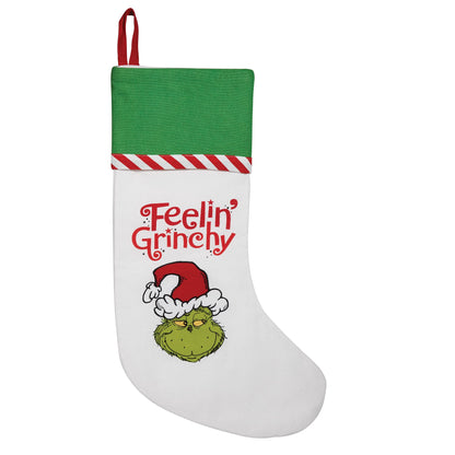 Dr. Seuss Feeling Grinchy Christmas Stocking, 19.5 Inch, Multicolor