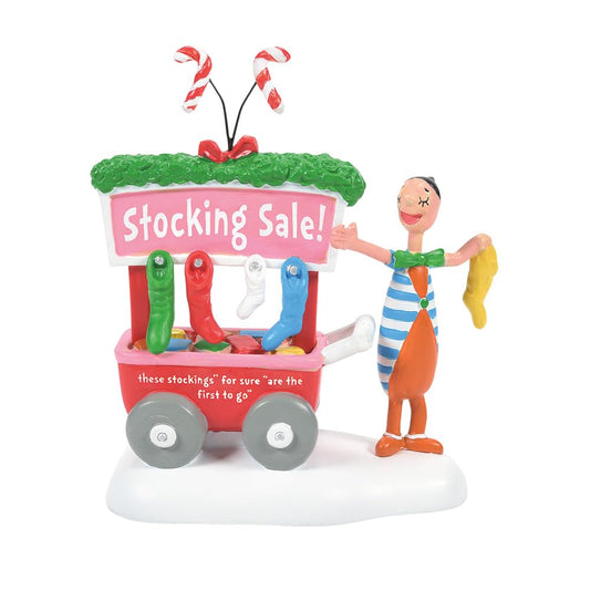 Dr. Seuss Grinch Village Accessories Who's - Who of Christmas Stockings Figurine, Resin Hand Crafted Collectible Christmas Figurines Home Decor Sculpture Shelf Statue, 3.2 Inch, Multicolor