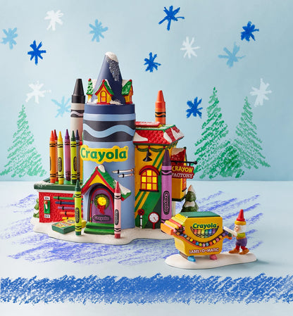 North Pole Crayola Village Accessories That's a Wrap Figurine, 2 Inch, Multicolor