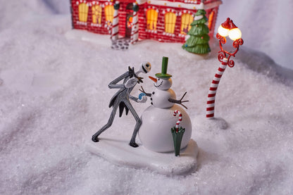 Disney The Nightmare Before Christmas Village Accessories Town Street Lights Lit Figurine Set, 5.25 Inch, Multicolor