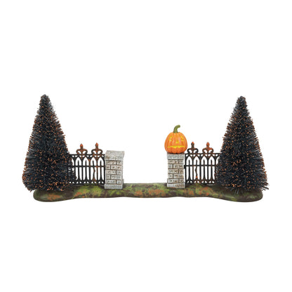 Village Accessories Halloween Entry Gate Figurine, 4 Inch, Multicolor