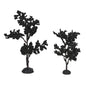 Village Halloween Accessories The Forboding Trees Figurine Set, 6 and 9 Inch, Black