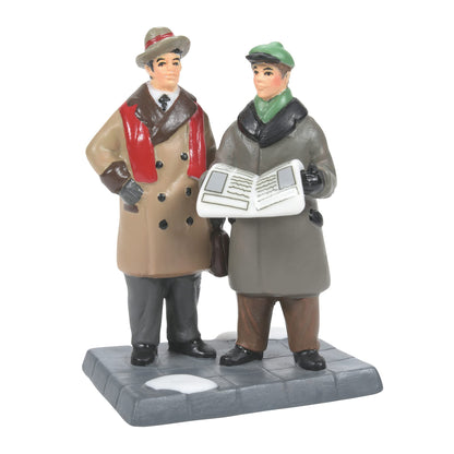 Christmas in The City Village Accessories Art and Architecture Breaking News Figurine, 2.76 Inch, Multicolor