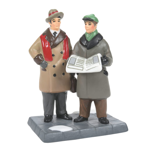 Christmas in The City Village Accessories Art and Architecture Breaking News Figurine, 2.76 Inch, Multicolor