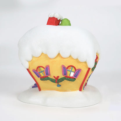 Dr. Seuss Grinch Village Cindy Lou - Who's House Lit Building, Collectible Christmas Village House Decor, Hand Painted Porcelain with LED Lights and Wall Cord, 7.48 Inch, Multicolor