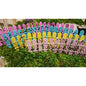 Miniature Fairy Garden Colorful Picket Fence 2.75‚Ä≥ Tall | 12‚Ä≥ Long | 2.5‚Ä≥ Metal Picks