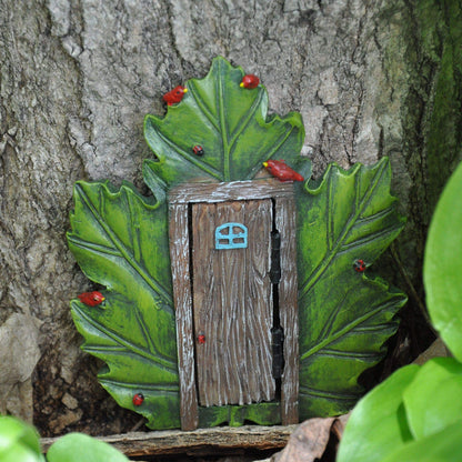 Maple Leaf Door for Miniature Garden, Fairy Garden