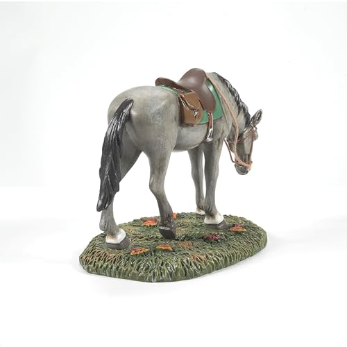 Snow Village Halloween Accessories Gunpowder The Horse Figurine, 3.2 Inch, Multicolor