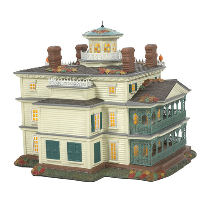 Snow Village Halloween Disneyland Haunted Mansion Lit Building, 9.1 Inch, Multicolor