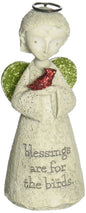 Bless You Mini Angel with Bird Figurine 3.25 in