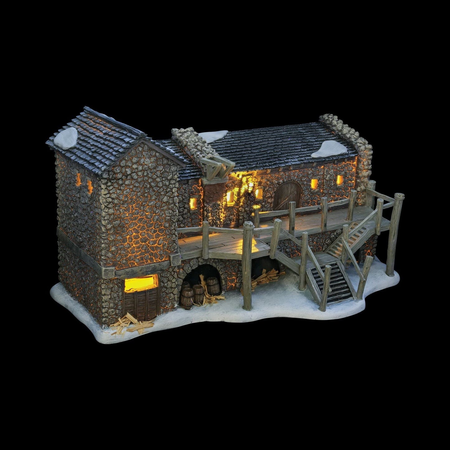 Game of Thrones Village Night's Watch Castle Black Lit Building, 6.61 Inch, Multicolor