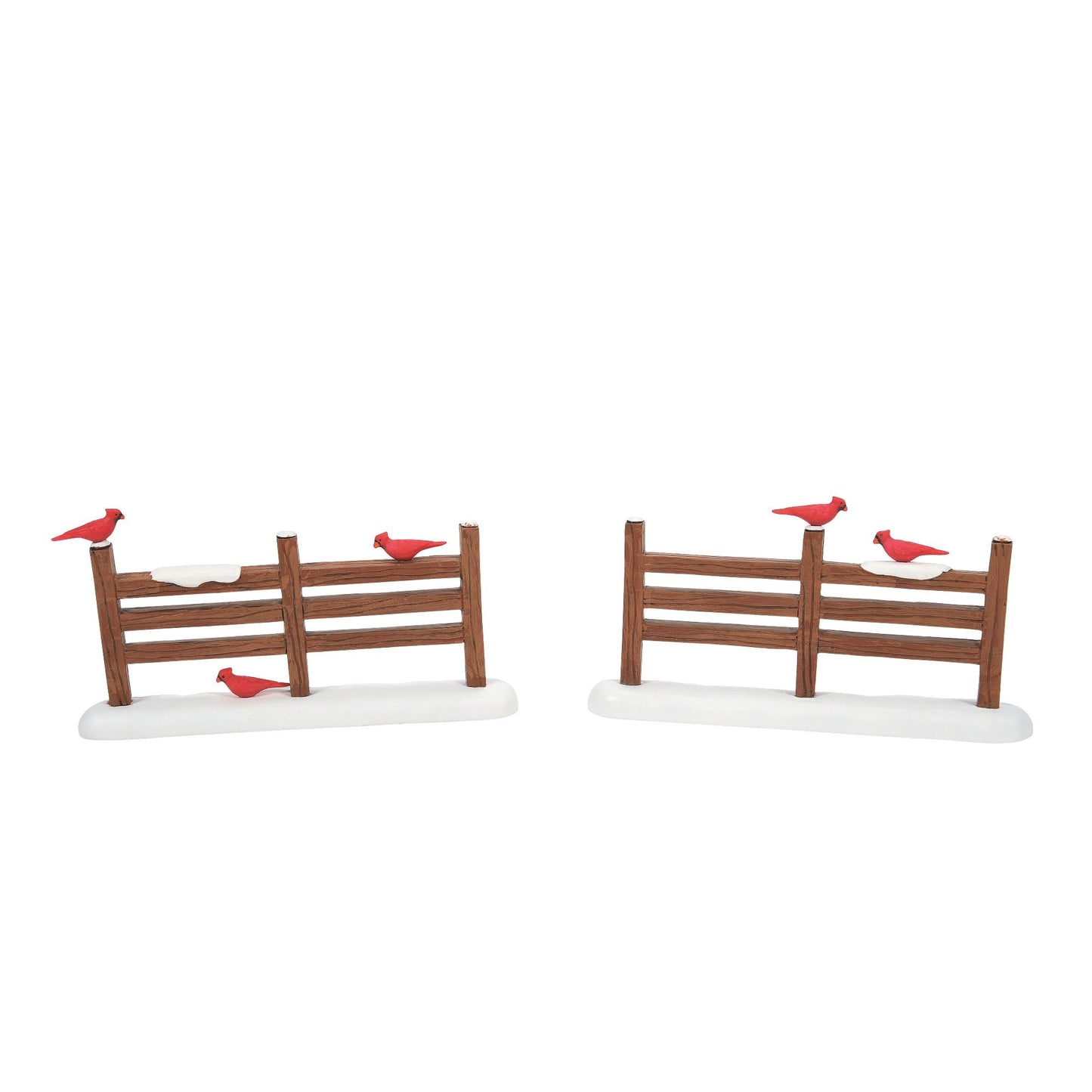 Cardinal Christmas Fence (Set of 2)