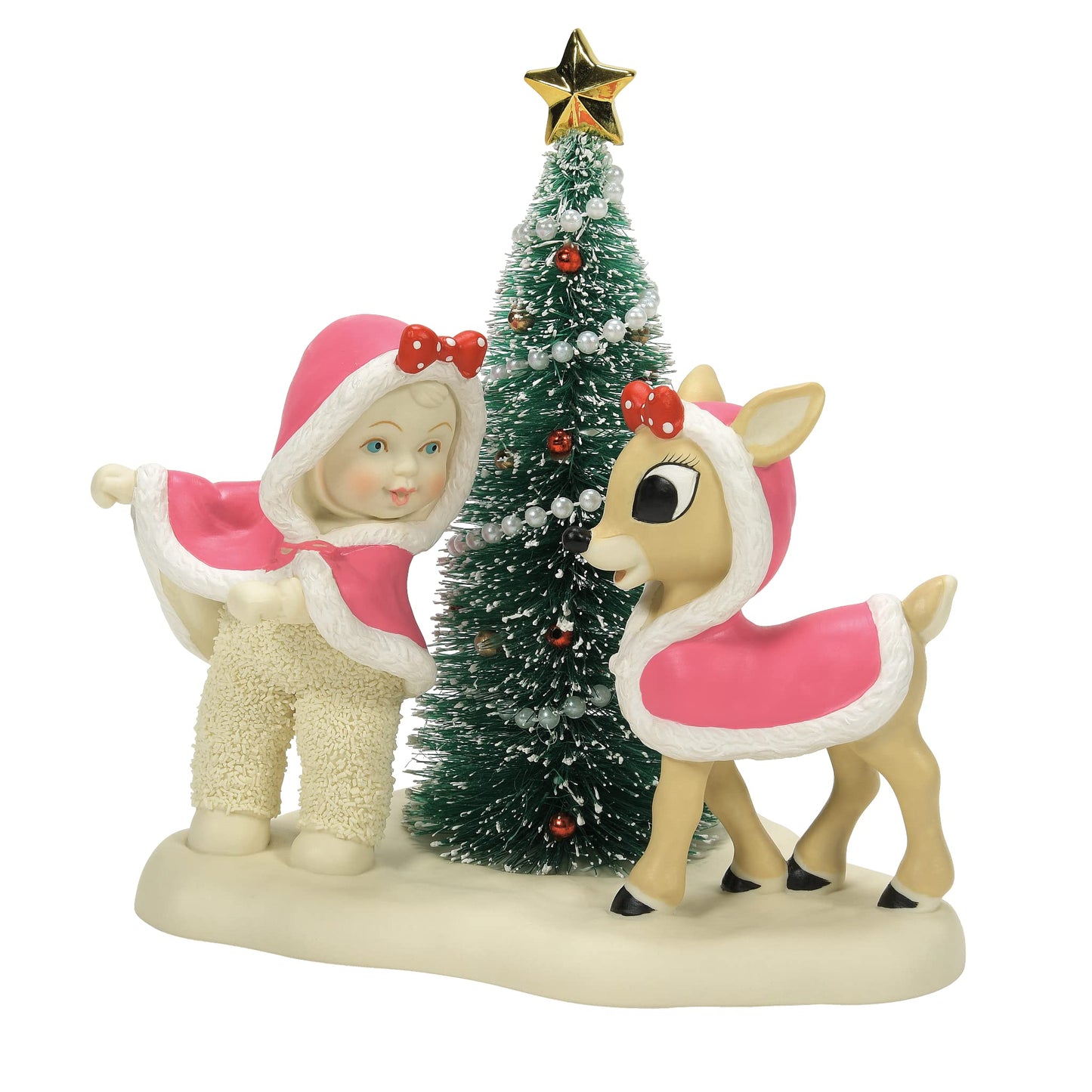 Snowbabies Rudolph The Red - Nosed Reindeer Merry Christmas Clarice Figurine, 6.5 Inch, Multicolor
