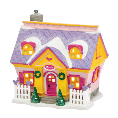 Resin Disney Village Minnie's House Lit Building, 5.9 inch