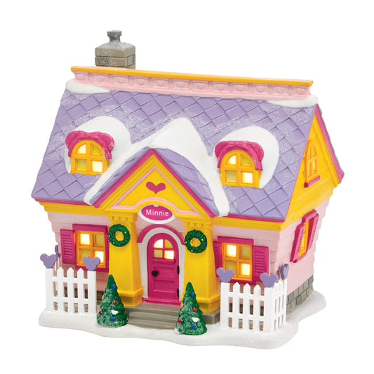 Resin Disney Village Minnie's House Lit Building, 5.9 inch