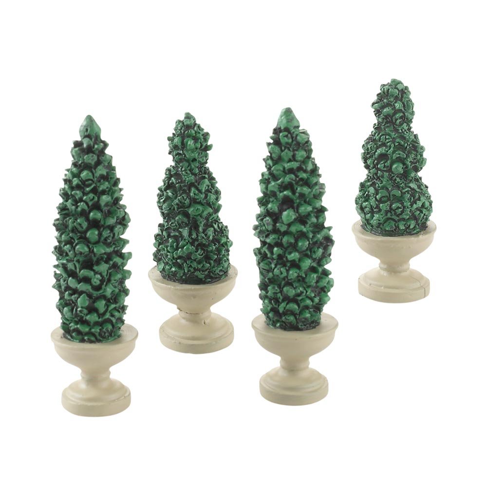Accessories for Villages Uptown Topiaries Accessory Figurine, 2.17 inch (Set of 4)