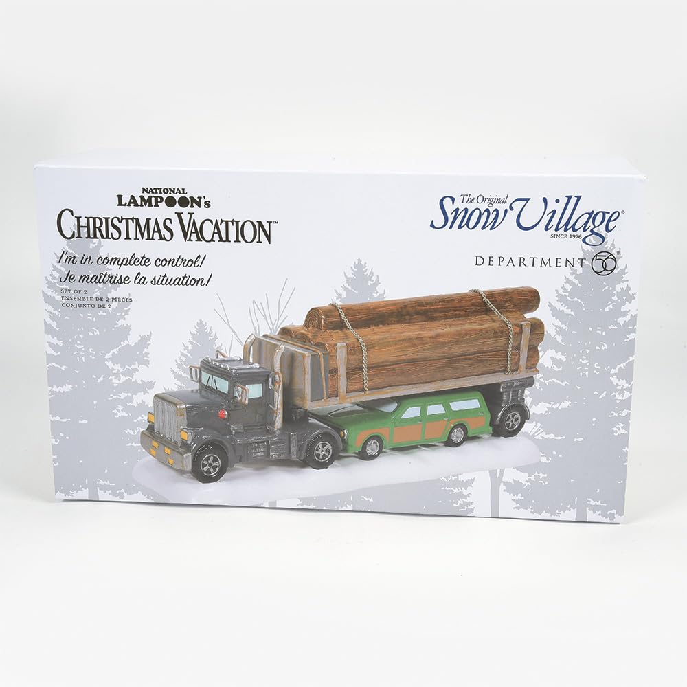 Snow Village National Lampoon's Christmas Vacation Accessories I'm in Complete Control Figurine Set, 4.06 Inch, Multicolor