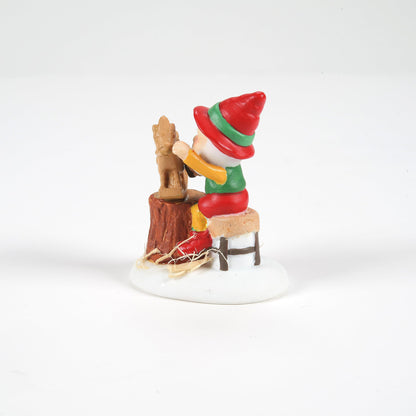 North Pole Village Accessories Elf Ready for Paint Figuine, 1.85 Inch, Multicolor
