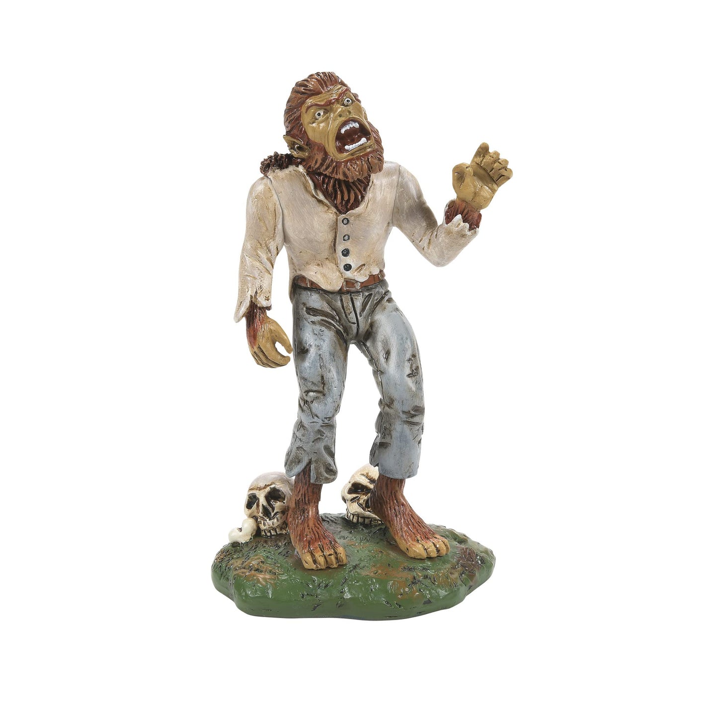 Village Collection Accessories Halloween Wolfman's Howl Figurine, 3.7 Inch, Multicolor