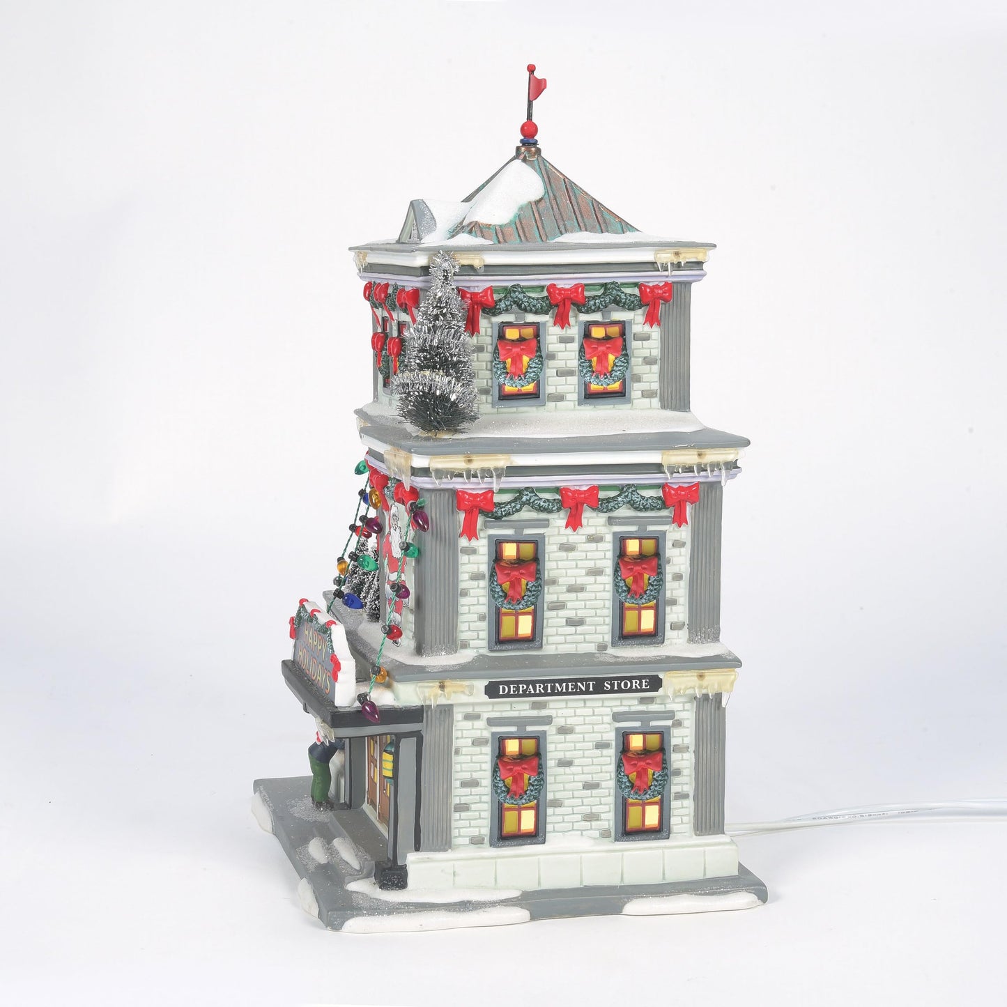 A Christmas Story Village Happy Holiday Department Store Lit Building 9.45 Inch