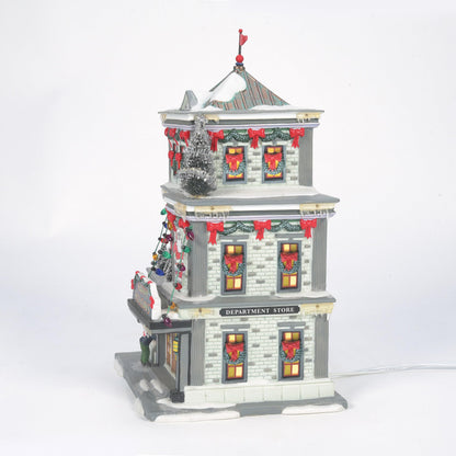 A Christmas Story Village Happy Holiday Department Store Lit Building 9.45 Inch