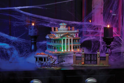 Snow Village Halloween Disneyland Haunted Mansion Lit Building, 9.1 Inch, Multicolor
