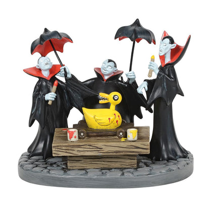 Disney The Nightmare Before Christmas Village Accessories Vampire Brothers Prepare The Duck Toy Figurine, 3.42 Inch, Multicolor
