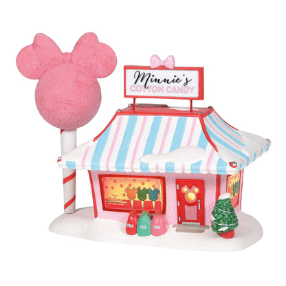Disney Village Minnie Cotton Candy Shop Lit Building, 7.5 Inch, Multicolor,6001318