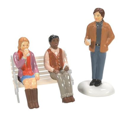 Original Snow Village Village Accessories Hipsters Figurine Set, 3.39 Inch, Multicolor