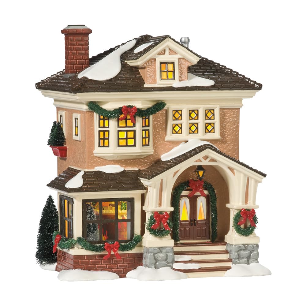 Porcelain Snow Village Christmas at Grandma's Lit House