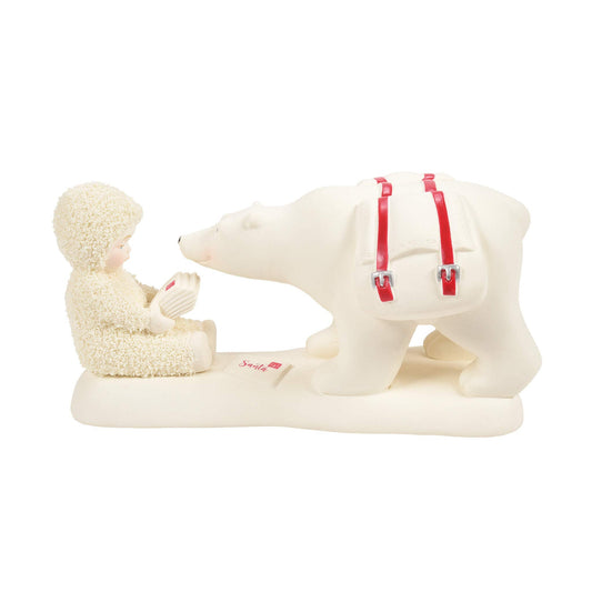Snowbabies Christmas Memories Classics Sorting Santa's Mail Figurine, 3.54 Inch, Multicolor