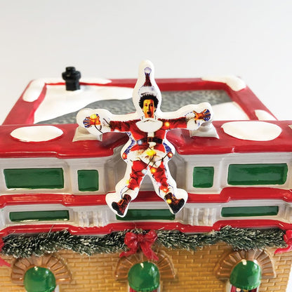 Original Snow Village National Lampoon's Christmas Vacation Premiere at Plaza Theatre Lit Building, 8.9 Inch, Multicolor