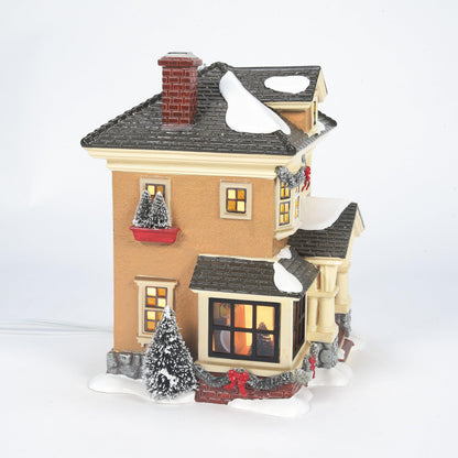 Porcelain Snow Village Christmas at Grandma's Lit House