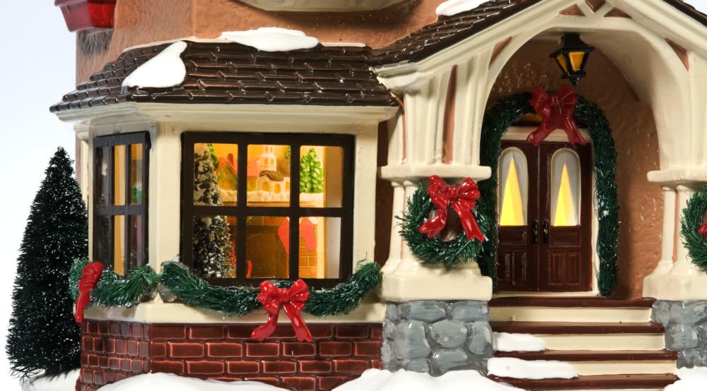 Porcelain Snow Village Christmas at Grandma's Lit House