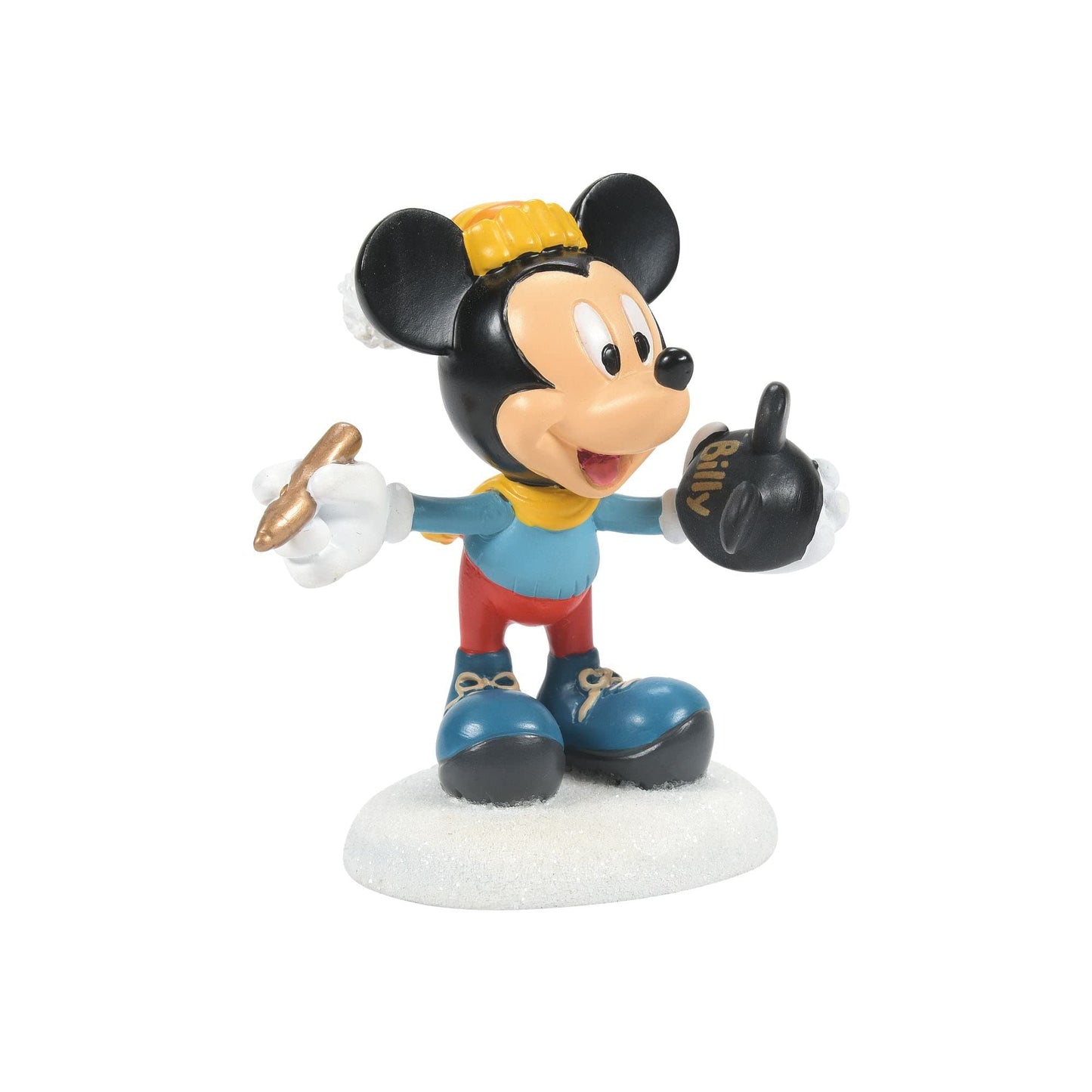 Disney Village Accessories Mickey Mouse Finishing Touch Figurine, 2.5 Inch, Multicolor