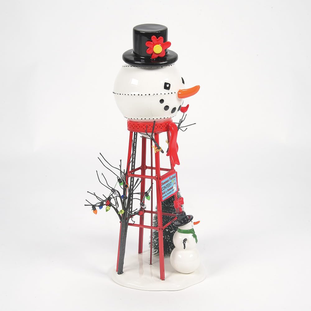 Accessories for Villages Snowman Watertower Figurine Accessory , 12 Inch