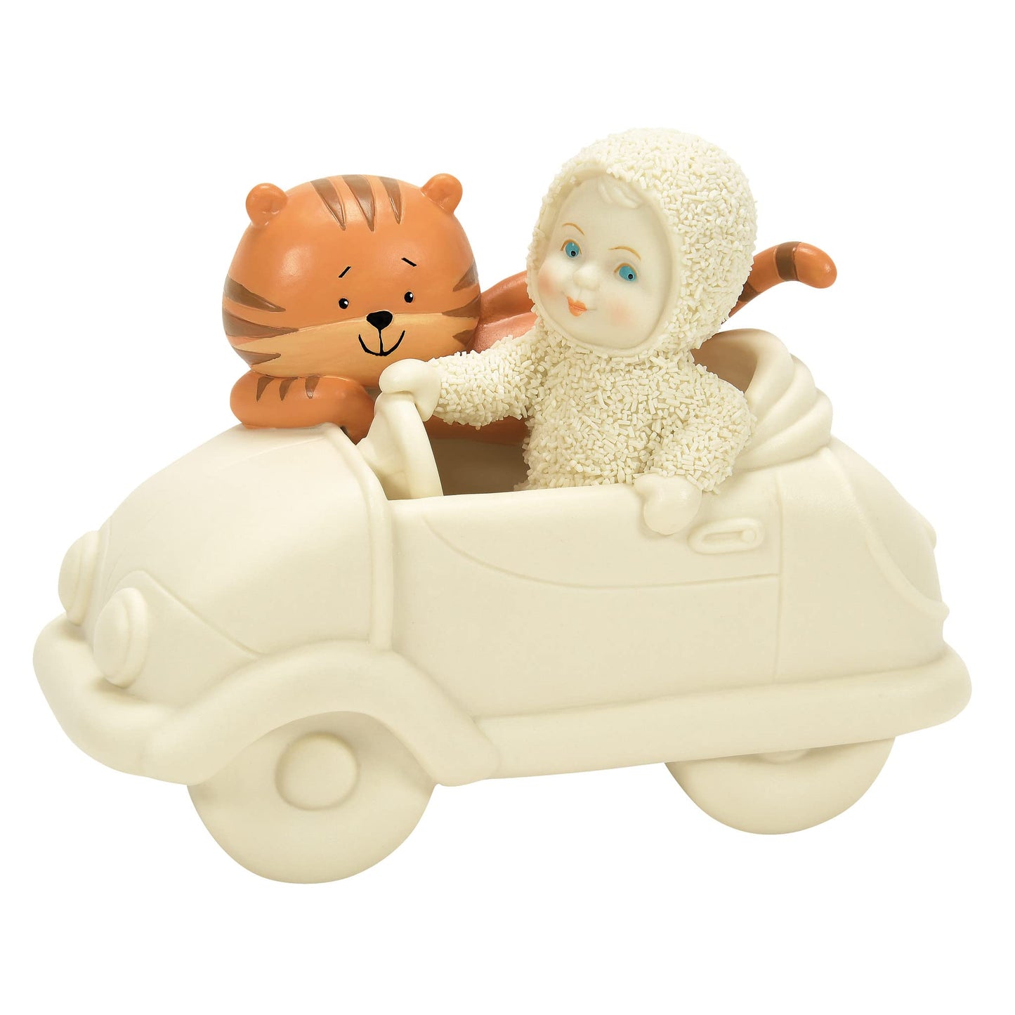 Snowbabies Storybook Travelling with a Tiger Figurine, 3.78 Inch, Multicolor