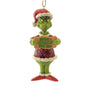Jim Shore Dr. Seuss Beware a Grinch Lives Here Hanging Ornament, 5 Inch, Multicolor