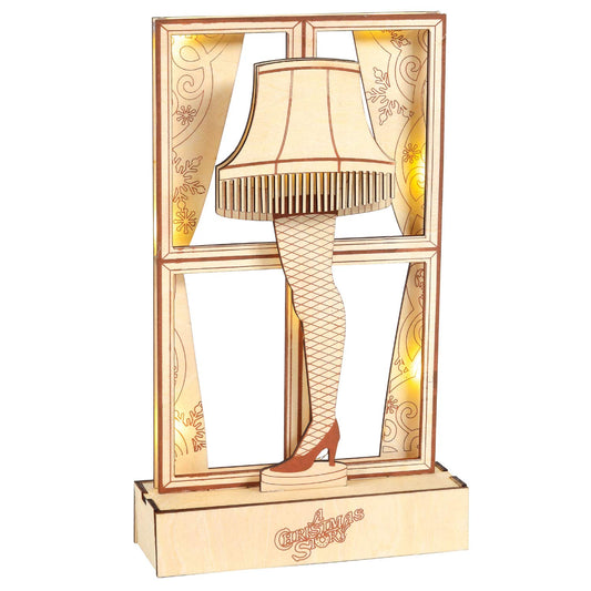 Flourish A Christmas Story Leg Lamp Lit Figurine, 10.5 Inch, Multicolor