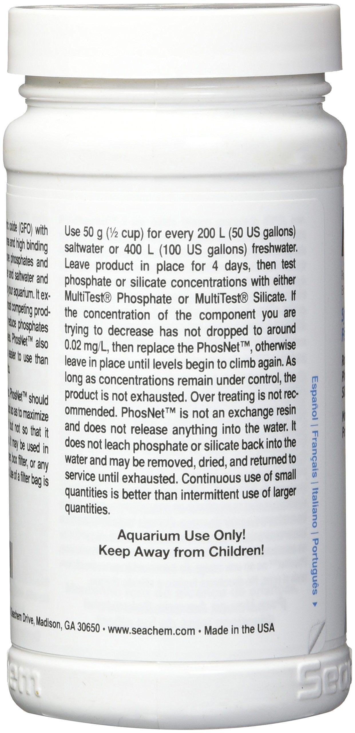 Seachem PhosNet Phosphate Silicate Remover Aquarium Filter Media