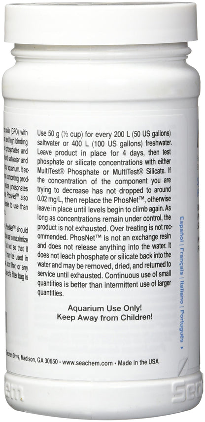 Seachem PhosNet Phosphate Silicate Remover Aquarium Filter Media
