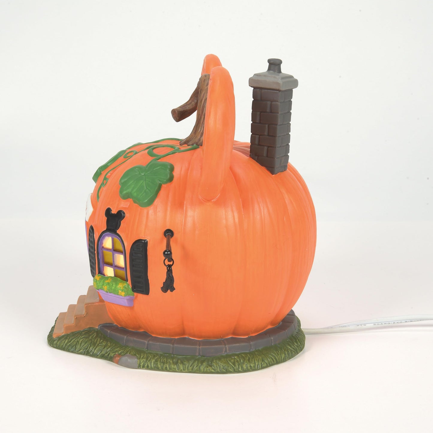 Disney Village Halloween Mickey Mouse Pumpkintown House Lit Building, 5.83 Inch, Multicolor