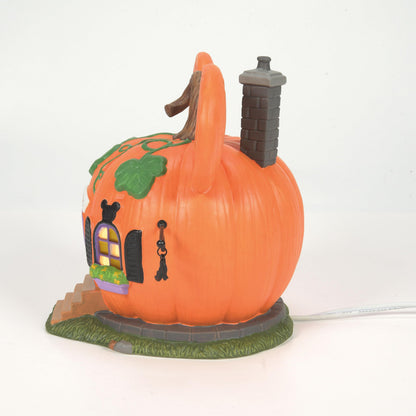 Disney Village Halloween Mickey Mouse Pumpkintown House Lit Building, 5.83 Inch, Multicolor