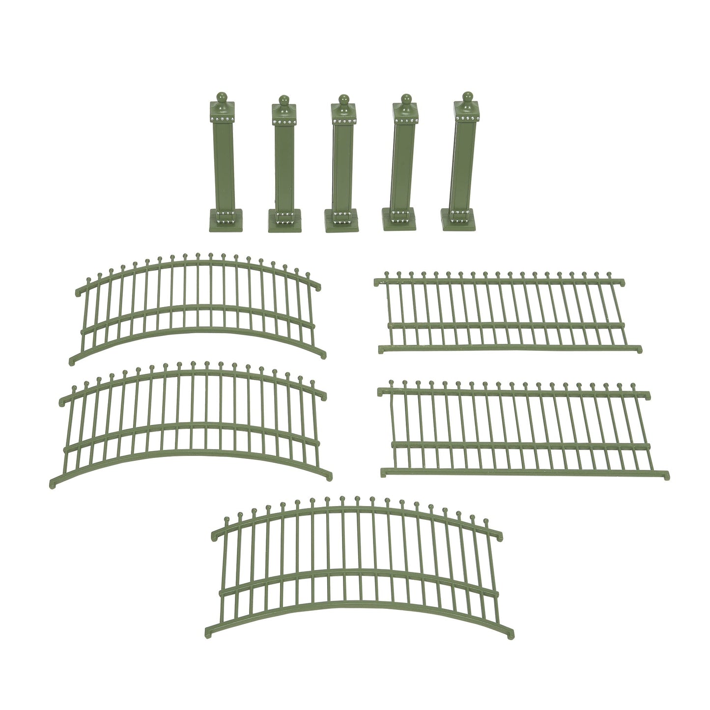Dickens Village Accessories Zoological Gardens Miniature Fencing Figurine Set, 2 Inches, Green