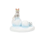 Accessories for Village Collections White Christmas Kitten and Snowman Sorry Not Figurine, 1.625 Inch, Multicolor