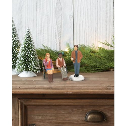Original Snow Village Village Accessories Hipsters Figurine Set, 3.39 Inch, Multicolor