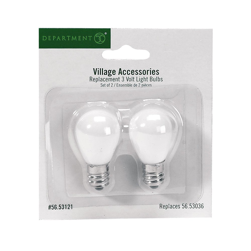 Accessories for Villages Replacement 3 - Volt Light Bulb, White, 2 Count (Pack of 1)